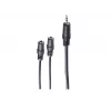 shiverpeaks BASIC-S Audio Y-Adapter Cable, 3.5mm Stereo Plug to 2x 3.5mm Stereo Sockets, 0.2m, Black BS30761