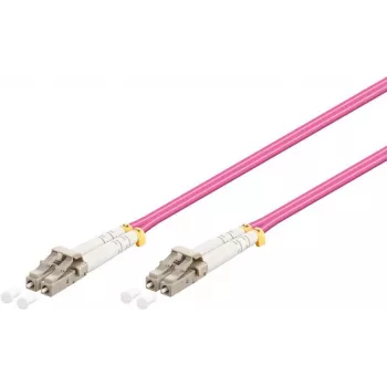 Wentronic 95938 LC to LC daugiamodis OM3 dvigubas optinis pataisas, 1m, rožinis