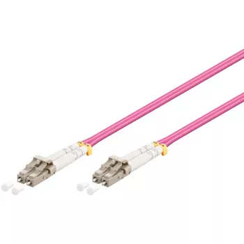Wentronic 95938 LC to LC daugiamodis OM3 dvigubas optinis pataisas, 1m, rožinis