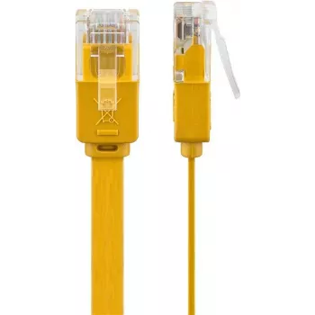 Wentronic RJ45 CAT6 0,5 m tinklo kabelis, U/UTP, geltonas 96396