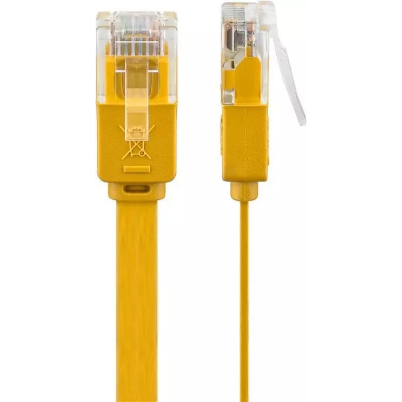 Wentronic RJ45 CAT6 0,5 m tinklo kabelis, U/UTP, geltonas 96396