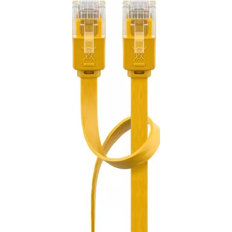 Wentronic RJ45 CAT6 0,5 m tinklo kabelis, U/UTP, geltonas 96396