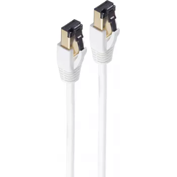 SHIVERPEAKS BASIC-S Cat.8 F/FTP tinklo kabelis, 5 m, baltas, RJ45 - RJ45, 40 Gbps, 2000 MHz, 568B BS08-41056