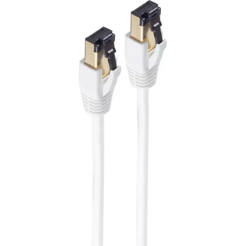 SHIVERPEAKS BASIC-S Cat.8 F/FTP tinklo kabelis, 5 m, baltas, RJ45 - RJ45, 40 Gbps, 2000 MHz, 568B BS08-41056