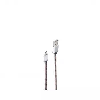 SHIVERPEAKS BS14-50082 USB 2.0 laidas, USB-A į Micro-USB B, 2 m, rudas