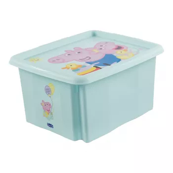 keeeper karolina Peppa Pig 24 litrų dėžė su dangčiu, PP, akvamarino spalvos, 1 vnt.