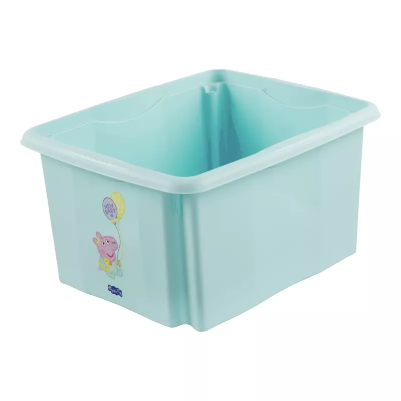 keeeper karolina Peppa Pig 24 litrų dėžė su dangčiu, PP, akvamarino spalvos, 1 vnt.