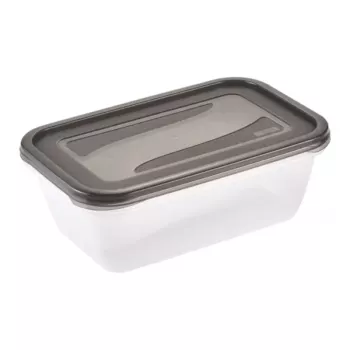keeeper fredo fresh maisto laikymo indų rinkinys, 2 x 3,3 l, stačiakampiai, permatomi su pilkais dangteliais 3068082700000