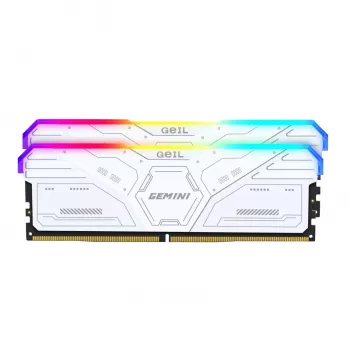 GeIL Gemini RGB 32GB DDR5 6000MHz stalinių žaidimų atmintinės rinkinys (2 x 16GB) – baltas