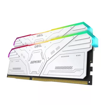 GeIL Gemini RGB 32GB DDR5 6000MHz stalinių žaidimų atmintinės rinkinys (2 x 16GB) – baltas