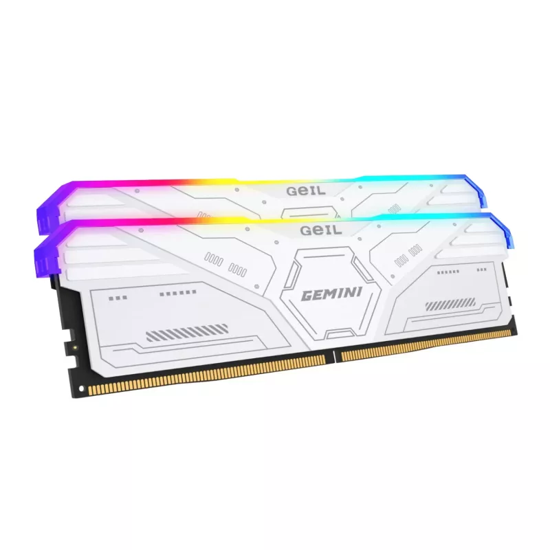 GeIL Gemini RGB 32GB DDR5 6000MHz stalinių žaidimų atmintinės rinkinys (2 x 16GB) – baltas