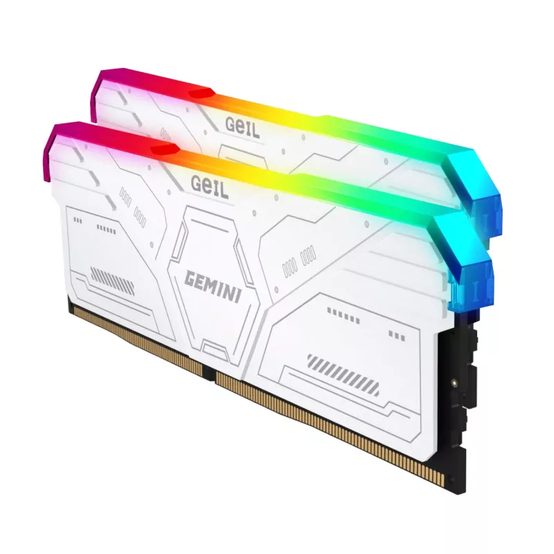 GeIL Gemini RGB 32GB DDR5 6000MHz stalinių žaidimų atmintinės rinkinys (2 x 16GB) – baltas