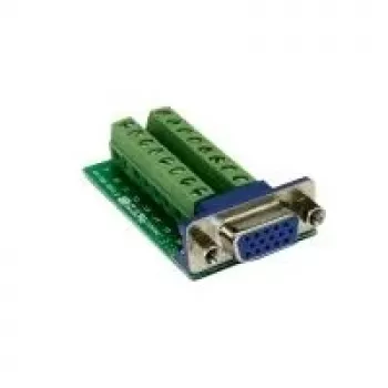 EXSYS EX-49020 VGA 16 kontaktų kabelio adapteris, žalias - sidabrinis