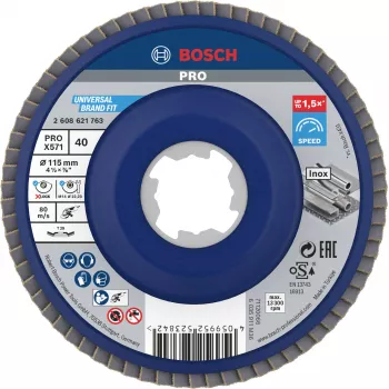 Bosch X-LOCK X571 Best for Metal 115 mm G 60 kampinis šlifavimo diskas metalui 2608621763