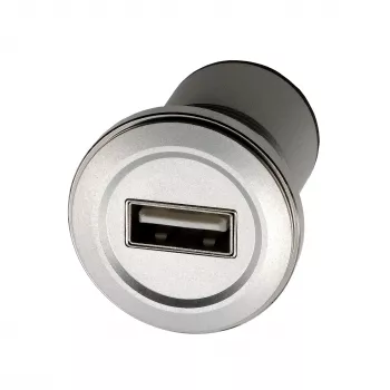 EXSYS EX-49191 USB 2.0 adapteris, skirtas montuoti skydelyje, USB-A (moteriškas) – USB-A (moteriškas), metalinis
