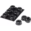3M SJ 5009 MPBB lipnios apvalios apsauginės kojelės, juodos, 22,3 mm skersmens x 10,1 mm aukščio, 6 vnt.