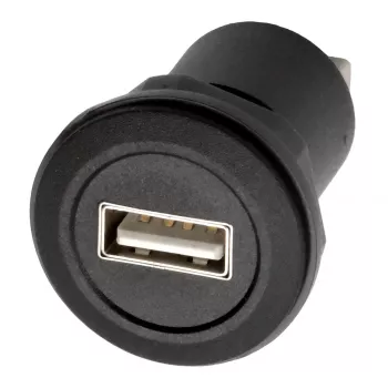 EXSYS EX-49212 USB 2.0 skydelio montavimo adapteris, USB-A female į USB-A female, juodas