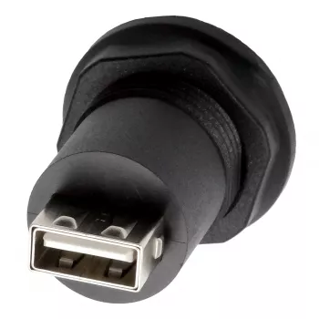 EXSYS EX-49212 USB 2.0 skydelio montavimo adapteris, USB-A female į USB-A female, juodas
