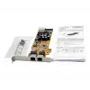 EXSYS EX-6072POE-2 dviejų gigabitinių Ethernet prievadų PCIe tinklo plokštė su PoE, žemo profilio