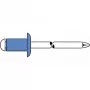 GESIPA aklinė kniedė plienas/plienas 4x8mm pusapvalė galvutė, sukibimo diapazonas 2,5-4,5mm (6310443)