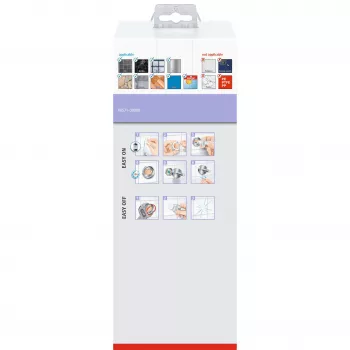 tesa MOON WHITE tualeto šepetys su laikikliu, savaiminio klijavimo, metalinis, matinis baltas 40571-00000-00