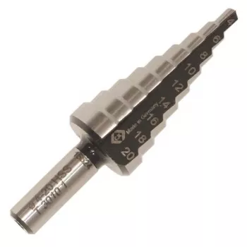 C.K Tools HSS pakopinis grąžtas 6-20 mm T3010 1 su cilindriniu kotu