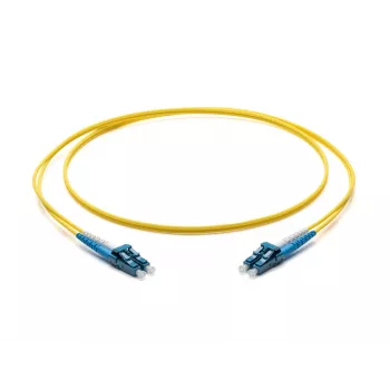 Corning LC/LC OS2 vienmodis dvigubas optinis pataisos kabelis, 10m, geltonas F040402G2Z20010M