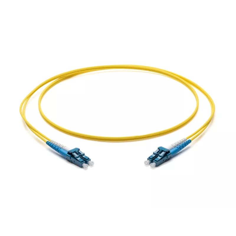 Corning LC/LC OS2 vienmodis dvigubas optinis pataisos kabelis, 10m, geltonas F040402G2Z20010M