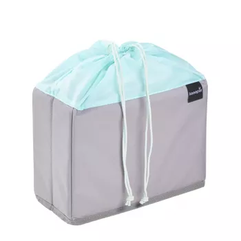 keeeper nea vaisių ir daržovių laikymo maišas, 9 litrų, pilkas/aquamarine, su virvele, sulankstomas, maistui saugus, 1 vnt. 1229562400000