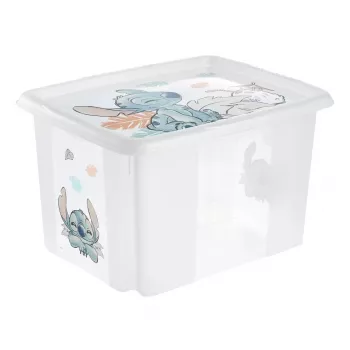 keeeper Storage Box karolina Stitch, 30 litrų rotuojama/sukraunama dėžė su dangčiu, PP, permatoma, 1 vnt. 1223800131900