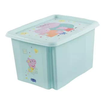 keeeper Karolina Peppa Pig dėžė daiktams, 30 litrų, akvamarino spalvos, su dangčiu, sukraunama 1223862433600