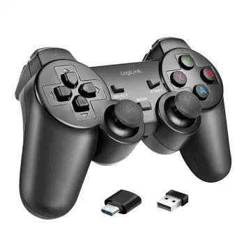 LogiLink AA0187 belaidis žaidimų pultas 2.4 GHz juodas, 8 m nuotolis, PC, Android, PS3