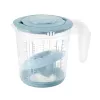 keeeper Matteo matavimo indų rinkinys, 3 dalių, PP, Nordic Grey/Transparent, su integruotomis svarstyklėmis skysčiams, cukrui, miltams 3004568015500