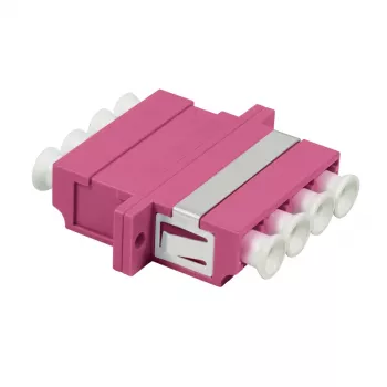 LogiLink LC-Duplex Quad šviesolaidinių adapterių rinkinys, violetinis, 12 vnt. FA04LC7