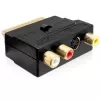 Wentronic Goobay SCART adapteris, SCART male į 3 RCA female + 4-Pin Mini-DIN female, juodas 50499