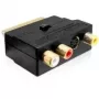 Wentronic Goobay SCART adapteris, SCART male į 3 RCA female + 4-Pin Mini-DIN female, juodas 50499