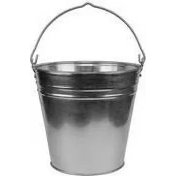 Bradas cinkuoto plieno kibiras, 7 L, sidabrinis, metalinė rankena J5316