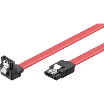 Wentronic 93116 SATA III kabelis 0,5m raudonas, 6Gbps su fiksavimo spaustukais