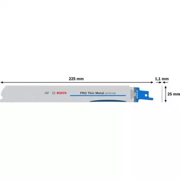 Bosch S 1137 EAF staliaus pjūklo geležtė storam metalui, 225 mm, 5 vnt. 2608658989