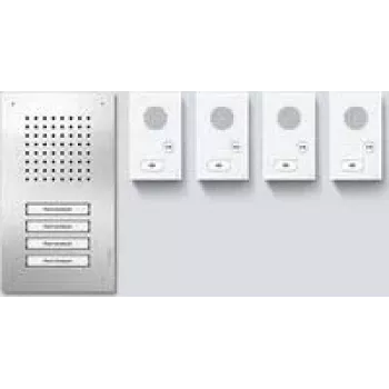 Siedle SET CLAB 850-4 E/W Audio rinkinys Classic nerūdijantis plienas/baltas (210010048-00)