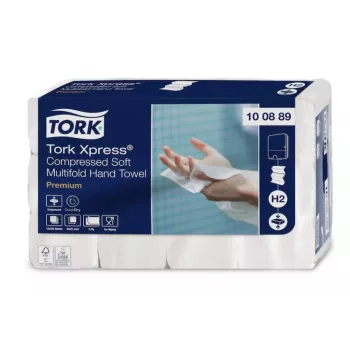TORK 100889 Xpress Multifold rankšluosčiai, balti (12 pakelių)