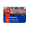 CARAN D'ACHE Neocolor I vaškinės pastelės, 40 vienetų rinkinys, apvalios, įvairių spalvų, popierinėmis įmautėmis 7000.340