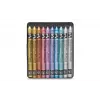 Caran d'Ache Neocolor I Metallic vaškiniai pieštukai, rinkinys iš 10, apvalūs su popierine įvore 7004.310