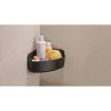 tesa LAVAA kampinis dušo krepšys, matinės juodos spalvos, savaiminio klijavimo, be gręžimo, iki 6 kg 40518-00000-00