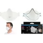 3M Aura 9320+ FFP2 respiratorius be iškvėpimo vožtuvo, 3 dalių plokščias sulankstymas, baltas, 1 vnt.