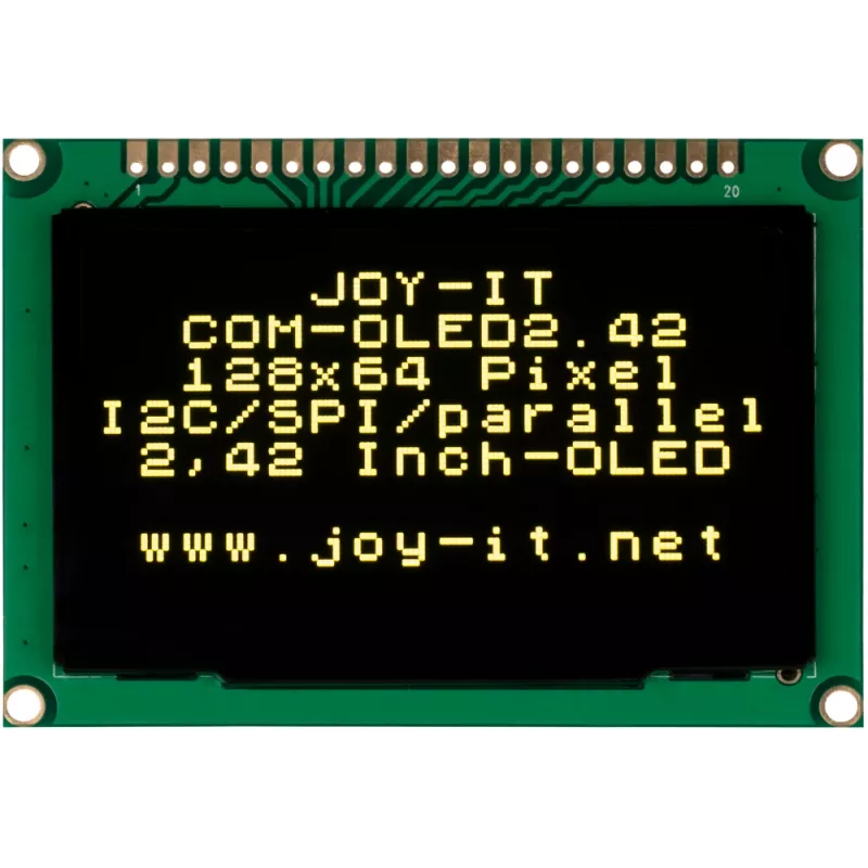 JOY-IT COM-OLED2.42 2,42 colio OLED ekrano modulis 128x64, baltas, SPI/I2C, SSD1309
