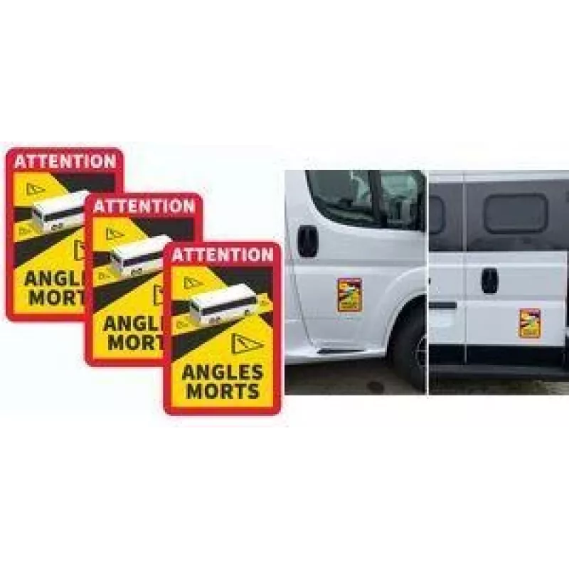 IWH Angles Morts 097612 magnetinis įspėjamasis ženklas apie neregimas zonas 250 x 170 mm