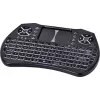 Renkforce RF-MWK-103 belaidė klaviatūra su integruotu jutikliniu kilimėliu, vokiška QWERTZ, juoda RF-7481488