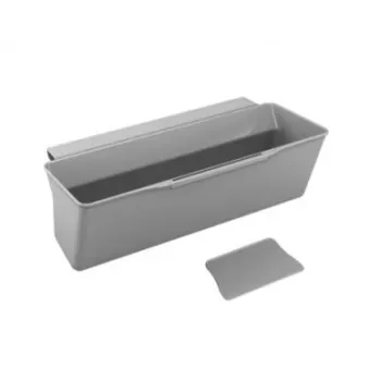Metaltex Cleantex virtuvės atliekų surinkimo dėklas, pilkas plastikas, 3L, kabinamas ant spintelės, be įrankių 297526000