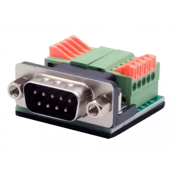 EXSYS EX-49000 serijinis adapterio kabelis D-SUB 9 kontaktų male į 10 kontaktų gnybtų bloką, 30 cm